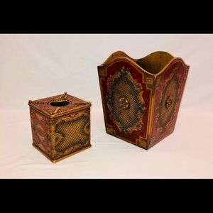 Eye of Design Asian Inspired TissueBox&TrashCan